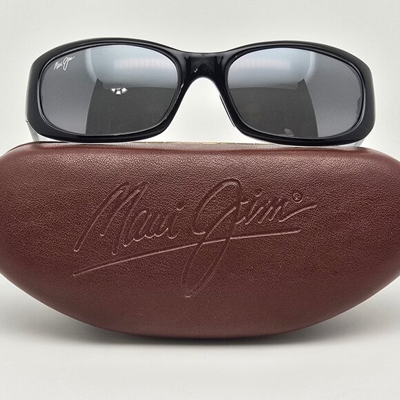 Maui Jim MJ219-03 Punchbowl Black Frame Polarized Neutral Grey Glass Sunglasses - Picture 1 of 16
